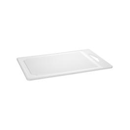 Planche à découper - Rainure à jus - Anneau de suspension - Blanche - Plastique - L 38,5 x P 26,5 cm - G-Line