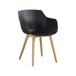 Chaise Alexia - Noir / Bois - Plastique - G-Line