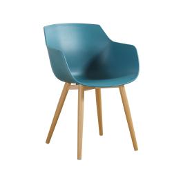 Chaise Alexia - Effet pétrole/bois - Plastique - G-Line