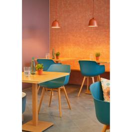 Chaise Alexia - Effet pétrole/bois - Plastique - G-Line
