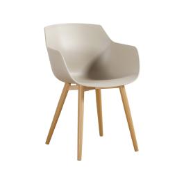 Chaise Alexia - Taupe / Aspect bois - Plastique - G-Line