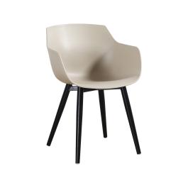 Chaise Alexia - Taupe / Noir - Plastique - G-Line