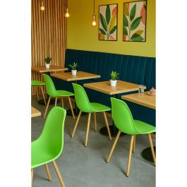 Chaise Luana - Vert clair / Aspect bois - G-Line