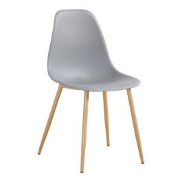 Chaise Luana - Gris clair / Aspect bois - G-Line