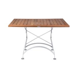 Table de patio - Bois - Fonte - H 76,5 x L 120 x P 80 cm - G-Line