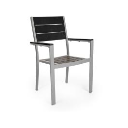 Chaise terrasse Forest - Empilable - Accoudoir - Aspect bois - G-Line