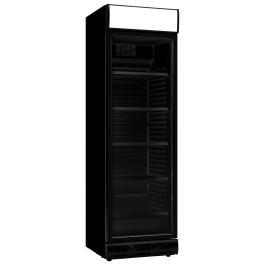 Réfrigérateur - Porte en verre - 1 porte - 382 litres - Noir - 230V - H 200 x L 59,5 x P 65 CM - Combisteel