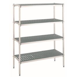Stelling - H 175 x B 100 x D 40 CM - Kunststof / Aluminium - 4 Niveau's - G-Line