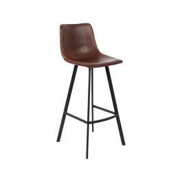 Tabouret de bar Nicolas - Cognac - Similicuir - Hauteur d'assise 70 cm - G-Line