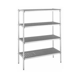 Rack - 4 Niveaux - Aluminium / Plastique - H 175 x L 100 x P 40 CM - G-Line