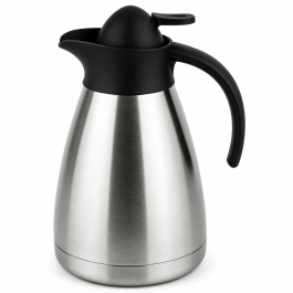 Carafe isotherme - 1 litre - Bouton-poussoir - Acier inoxydable/Noir - G-Line