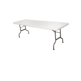 Table pliante - Blanc - H 74 x 243 x 86 CM - Polyéthylène/Acier - Bolero - CF375