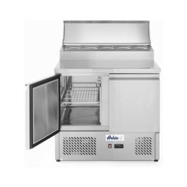 Saladette avec 2 portes et vitrine GN surélevée 300L - inox - H 105,5 X 70 X 90 CM - Arktic - 232880