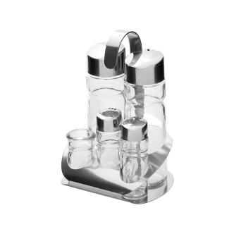 Coffret menage - 5 pièces - Poivre/sel/huile/vinaigre/cure-dents - G-Line 77278 €14.95 Présentation