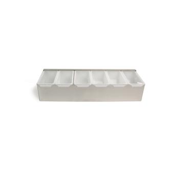 Porte-ingrédients - 6 compartiments - acier inoxydable / blanc - G-Line 76356 €19.95 Accessoires de bar