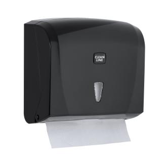 Distributeur de papier à main - Pli en Z - H 24 x 25,5 x 12,5 CM - Noir - Cleanline - G-Line 44314 €18.95 Distributeur de papier