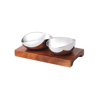 Plat de service Duodish - 16,5 x 8,5 CM - 0,32 KG - Bois d'acacia - Trenton International - 125222 E125222 €24.95 Bols et pots
