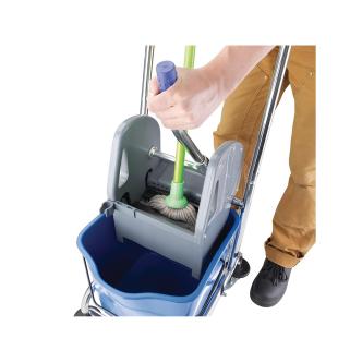 Seau à rouleaux - Avec essoreuse - 24 Litres - Bleu - H 54 x 43 x 46 CM - Jantex - M884 M884 €144.95 Chariot de nettoyage