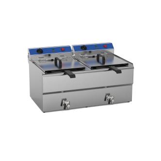Friteuse traiteur - Avec robinet de vidange - 2 x 8 litres - G-Line HW-058148 €367.95 Friteuses 230 volts