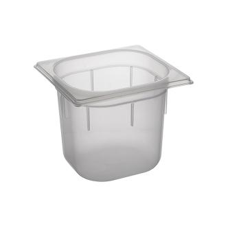 Bac gastronorme - 1/6 GN - 2,2 Litre - H 15 x 17,6 x 16,2 CM - Polypropylène - Transparent - -40°C / +95°C - Caterchef - 853872 E853872 €2.95 Bacs gn plastique