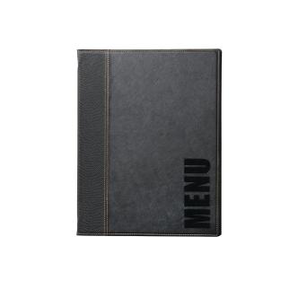 Chemise menu - A5 - Noir - H 24,7 x 18 x 0,5 CM - Simili Cuir - Securit - H714 H714 €19.95 Présentation