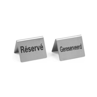 Tafelstandaard Gereserveerd - 4 Stuks - Réservé - H 3.5 x 5 x 3.8 CM - Hendi - 663936 H663936 €8.95 Autocollants