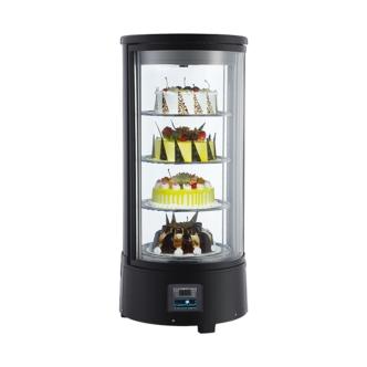 Vitrine réfrigérée - H 98.5 CM - 38.5 KG - Ø45 CM - 220 - 240 V - 170 W - Forcé - R600A - Noir - 72 Litre - +0°C / +10°C - CaterCool - 712030 712030 €879.95 Vitrine patisserie