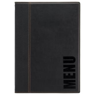 Dossier menu - Gamme Trendy - A4 - H 34,5 x 24,8 x 0,4 CM - Noir - Securit - MC-TRA4-BL MC-TRA4-BL €21.95 Menus