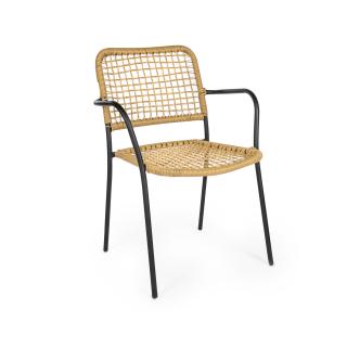 Chaise de terrasse - Rotin - Naturel - G-Line HW-60972 €42.95 Chaises de terrasse