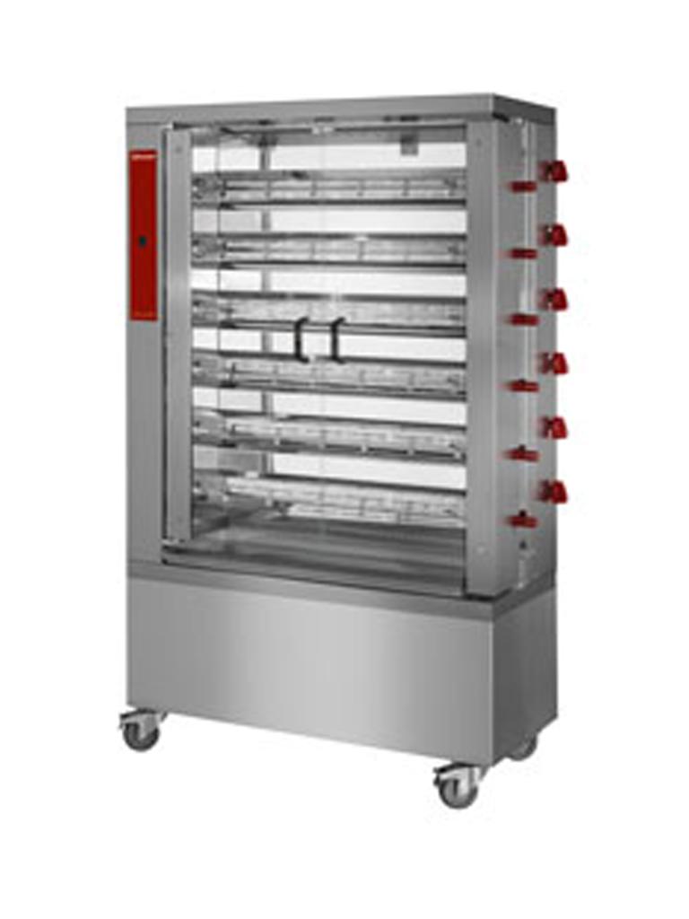 Grill poulet - Gaz - 36 poulets - 230V - Diamant - RVG/6-CM