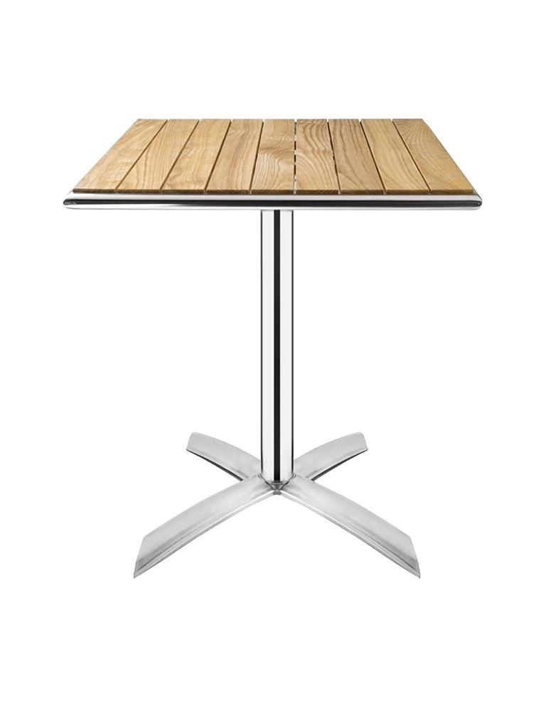 Table pliante - H 73 x 60 x 60 CM - Frêne/Aluminium - Bolero - GK991