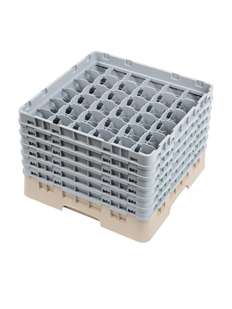 Panier lave-vaisselle - 36 compartiments - Beige - H 34,9 x 50 x 50 CM - Polypropylène - Cambro - DW560