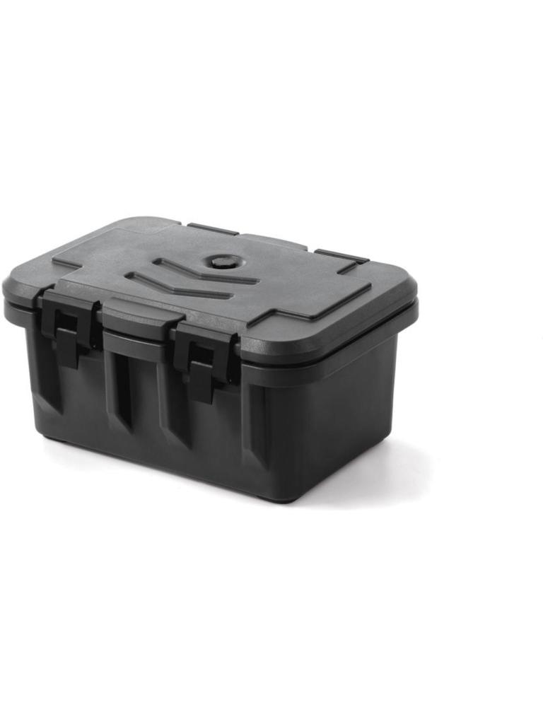 Bac traiteur isotherme GN 1/1, bac traiteur à chargement par le haut - PEHD - H 30,5 X 46 X 63 CM - Hendi - 877852