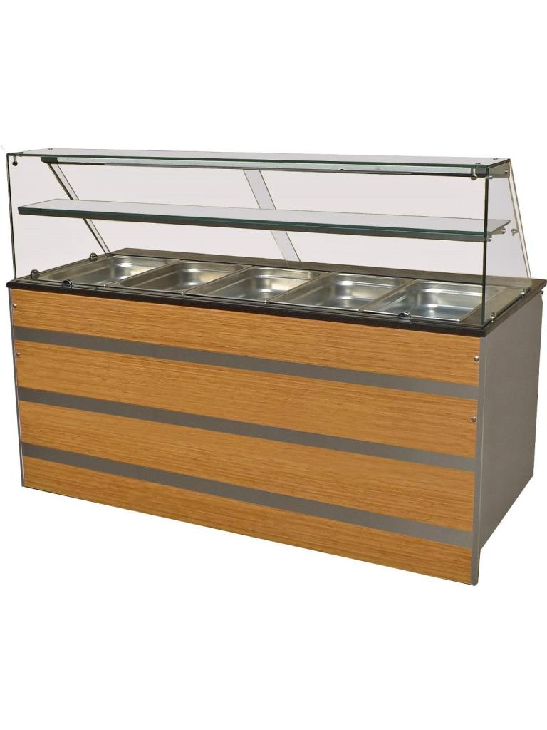 Buffet Réfrigéré - 5 x 1/1 GN - H 85/135 x 180 x 80 CM - Poignée combi - 7077.0110