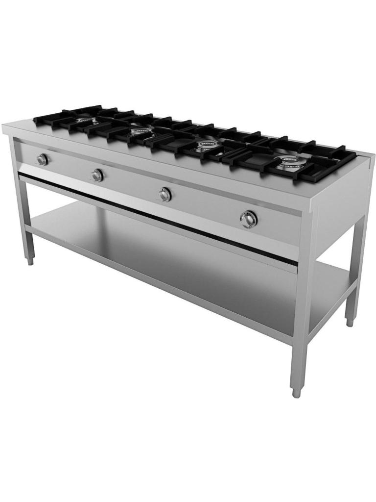 Table à crêpes - 4 Fosses - H 80 x 168,5 x 60 CM - Combisteel - 7003.0915