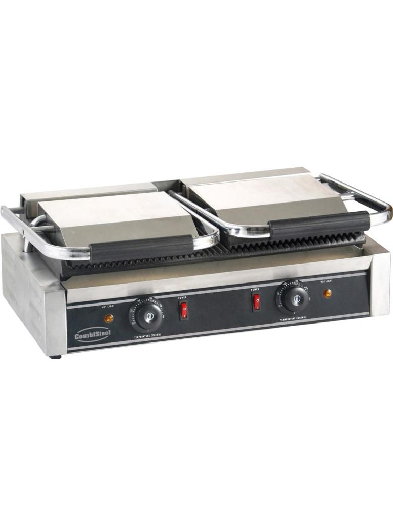 Contact Grill - Double - H 19 x 58 x 41 CM - 2 x 230V - Poignée Combi - 7455.0460
