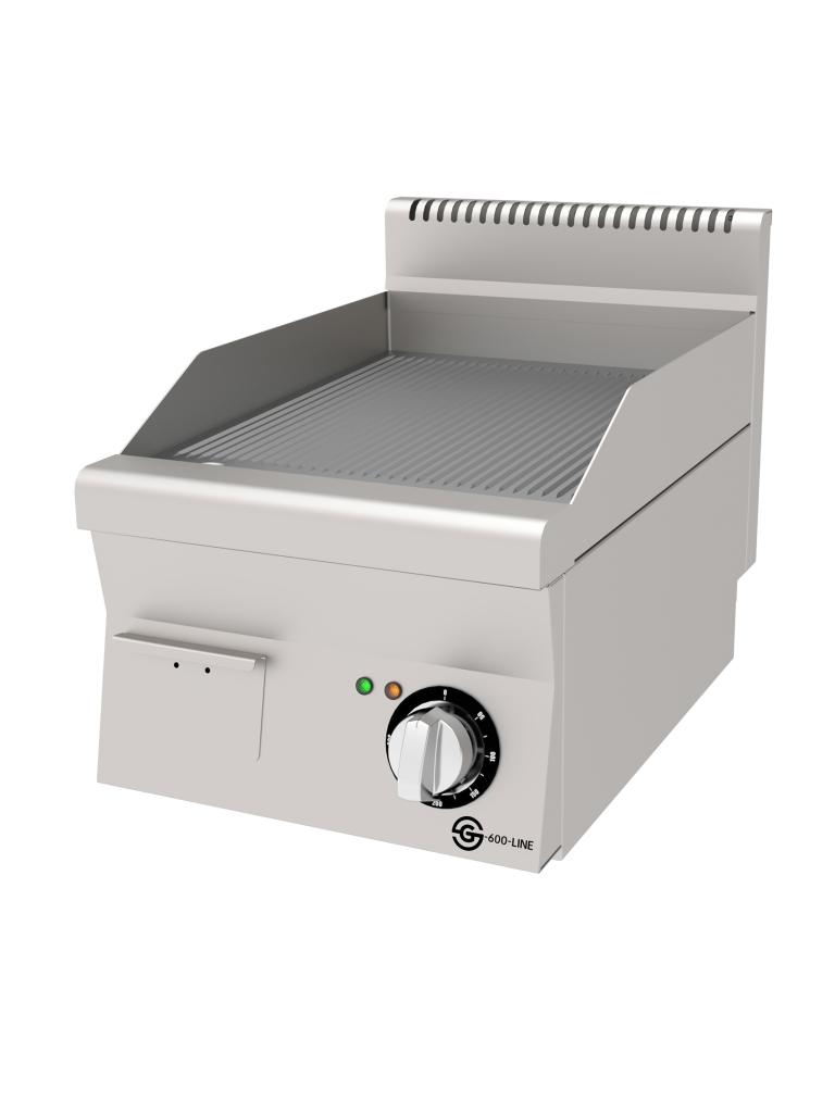 Plaque à pâtisserie - Cannelée - Modèle de table - acier inoxydable - 400V - L 40 CM - Ligne G600
