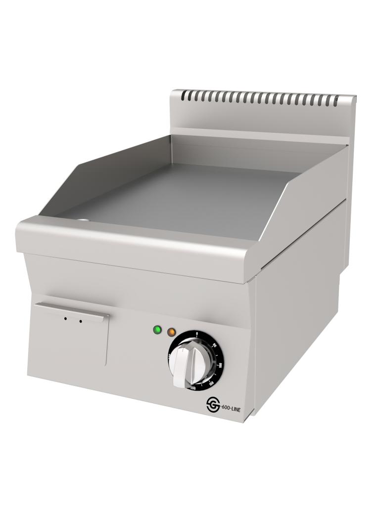 Plaque de cuisson - Lisse - Acier inoxydable - 400V - L 40 CM - Ligne G600