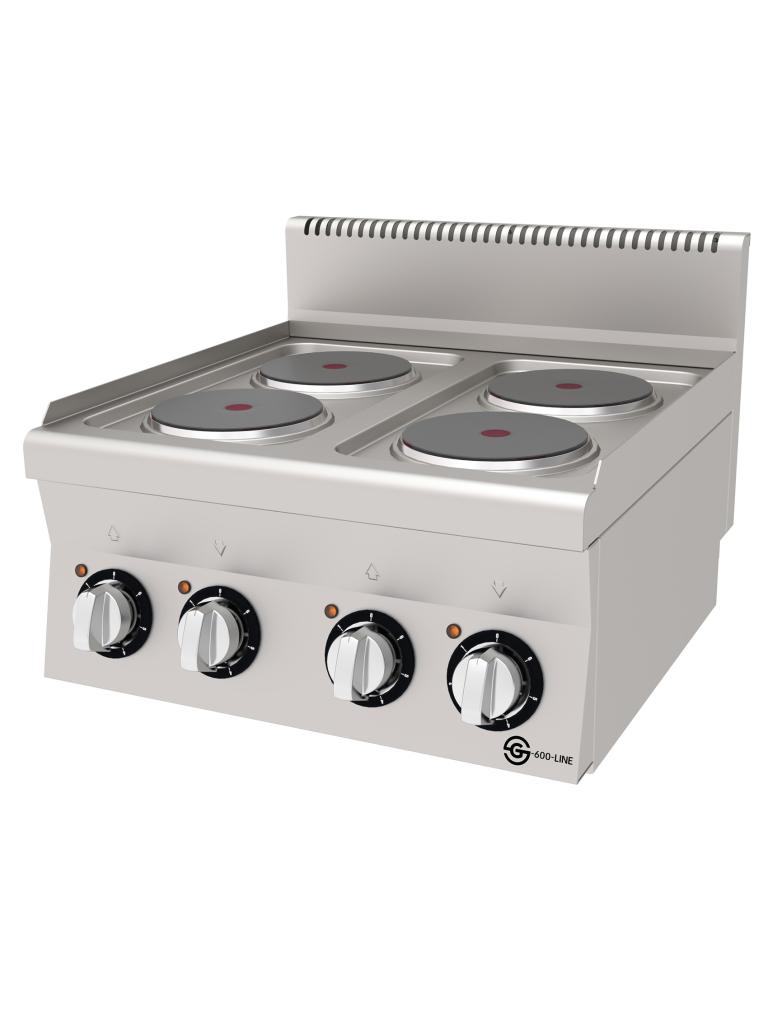 Table de cuisson - 4 Zones - Electrique - inox - 400V - L 60 CM - G600 Line - G-Line