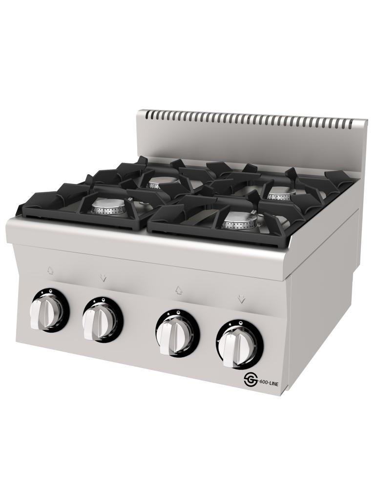 Table de cuisson - 4 brûleurs - Gaz - inox - L 60 CM - G600 Line