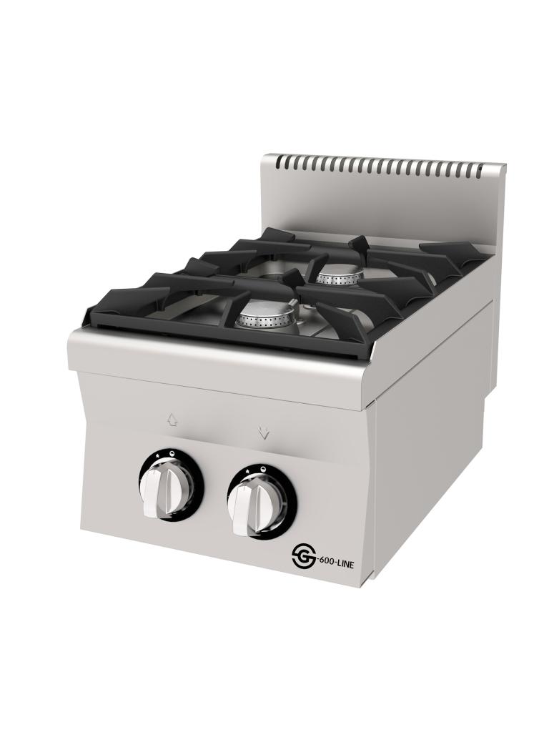 Table de cuisson - 2 brûleurs - Gaz - inox - L 40 CM - G600 Line