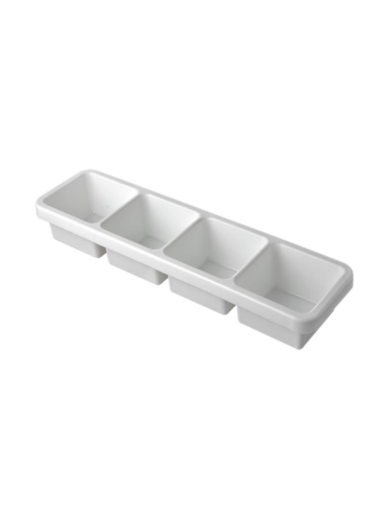 Barquette alimentaire - H 7.5 x 47 x 13 CM - 0.27 KG - Polypropylène - Blanc - 0.7 Litre - -20°C / +120°C - 023004