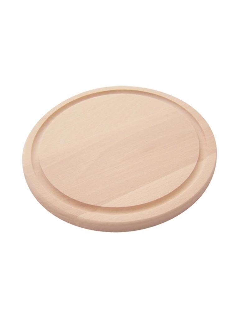 Planche à découper - 0,55 KG - Ø25 CM - Bois de hêtre - 032050