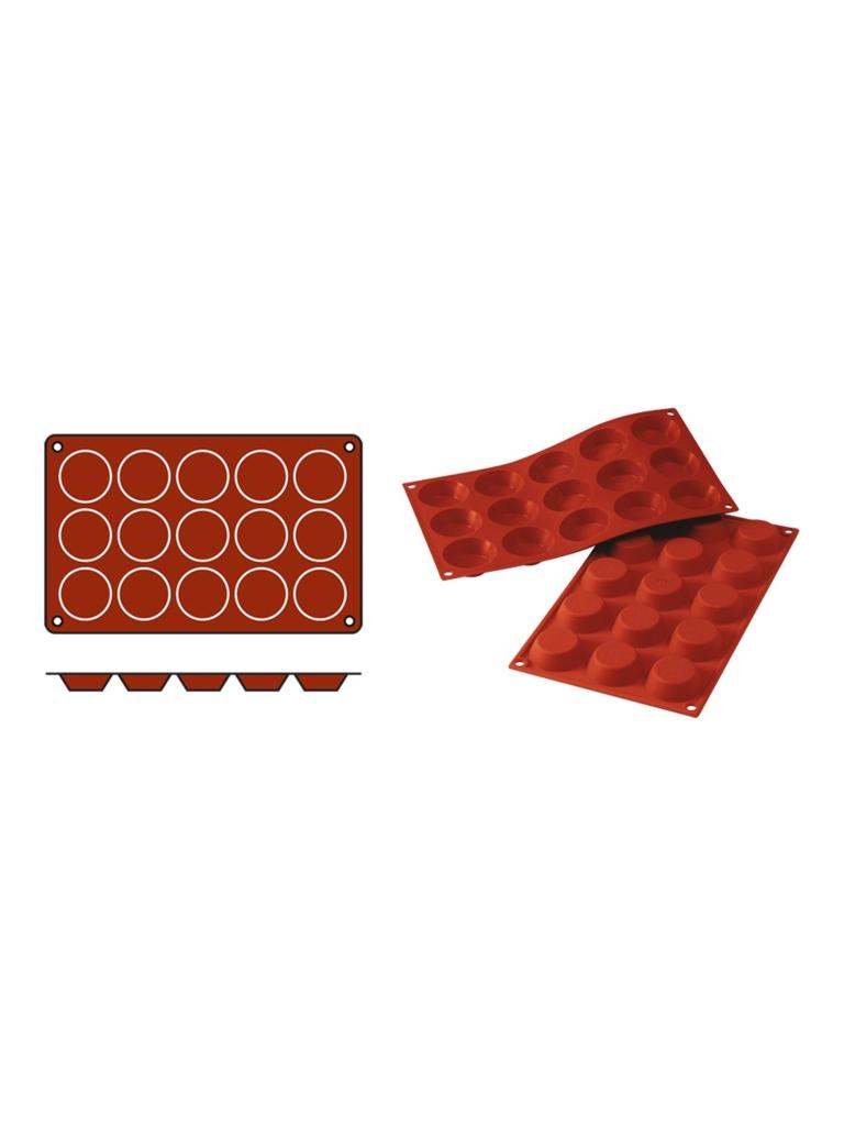 Tapis de cuisson Tartelettas - 0,205 KG - Silicone - Rouge - 0,025 Litre - -60°C / +230°C - Silikomart - 070050