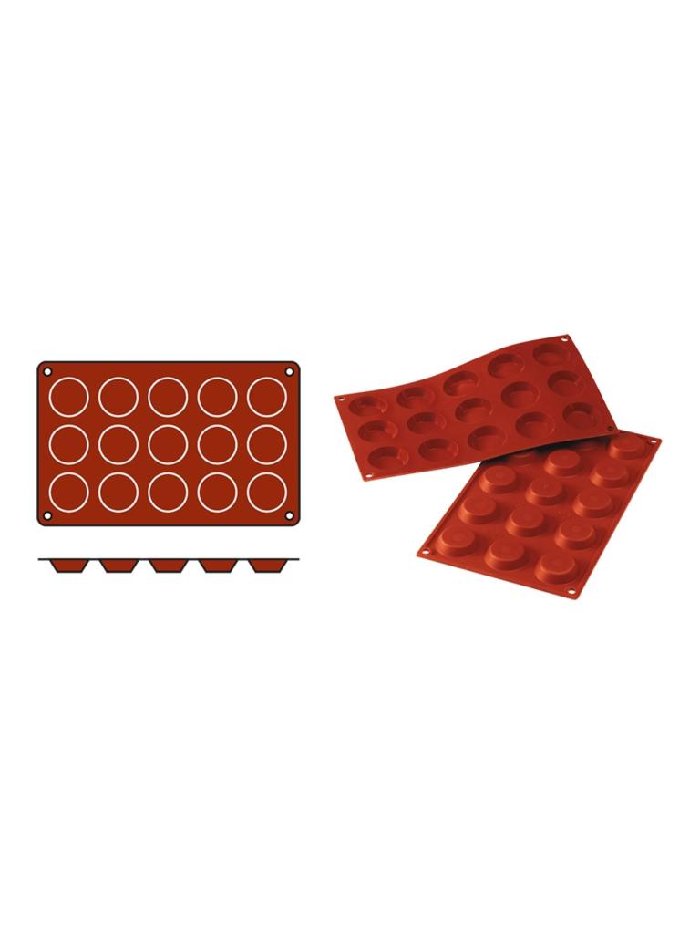 Tapis de cuisson Tartelettas-Mini - 0,19 KG - Silicone - Rouge - 0,02 Litre - -60°C / +230°C - Silikomart - 070053