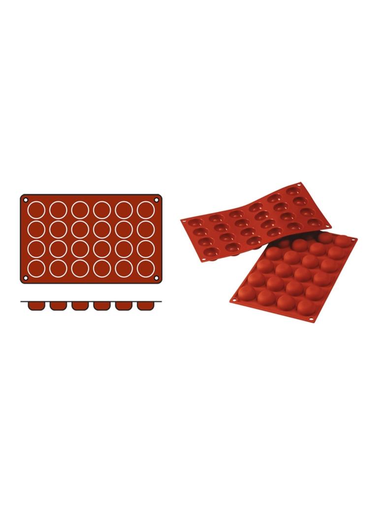 Tapis de cuisson Pomponnetes - 0,205 KG - Silicone - Rouge - 0,018 Litre - -60°C / +230°C - Silikomart - 070055