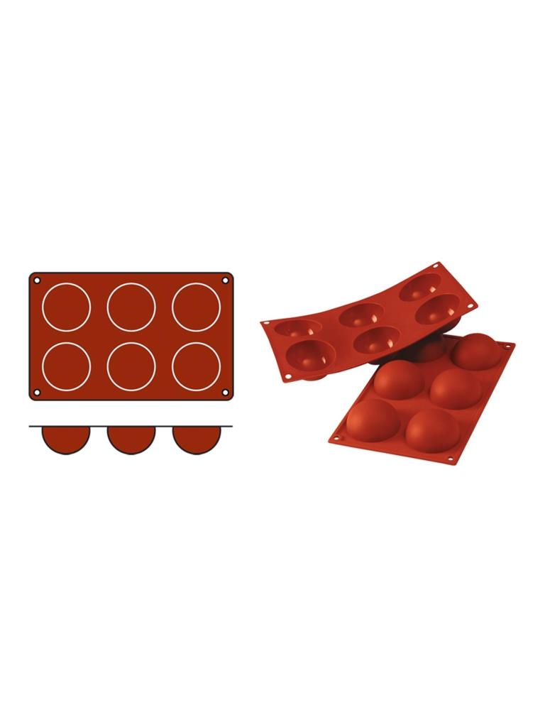 Tapis de cuisson - 0,225 KG - Silicone - Rouge - 0,08 Litre - -60°C / +230°C - Silikomart - 070056