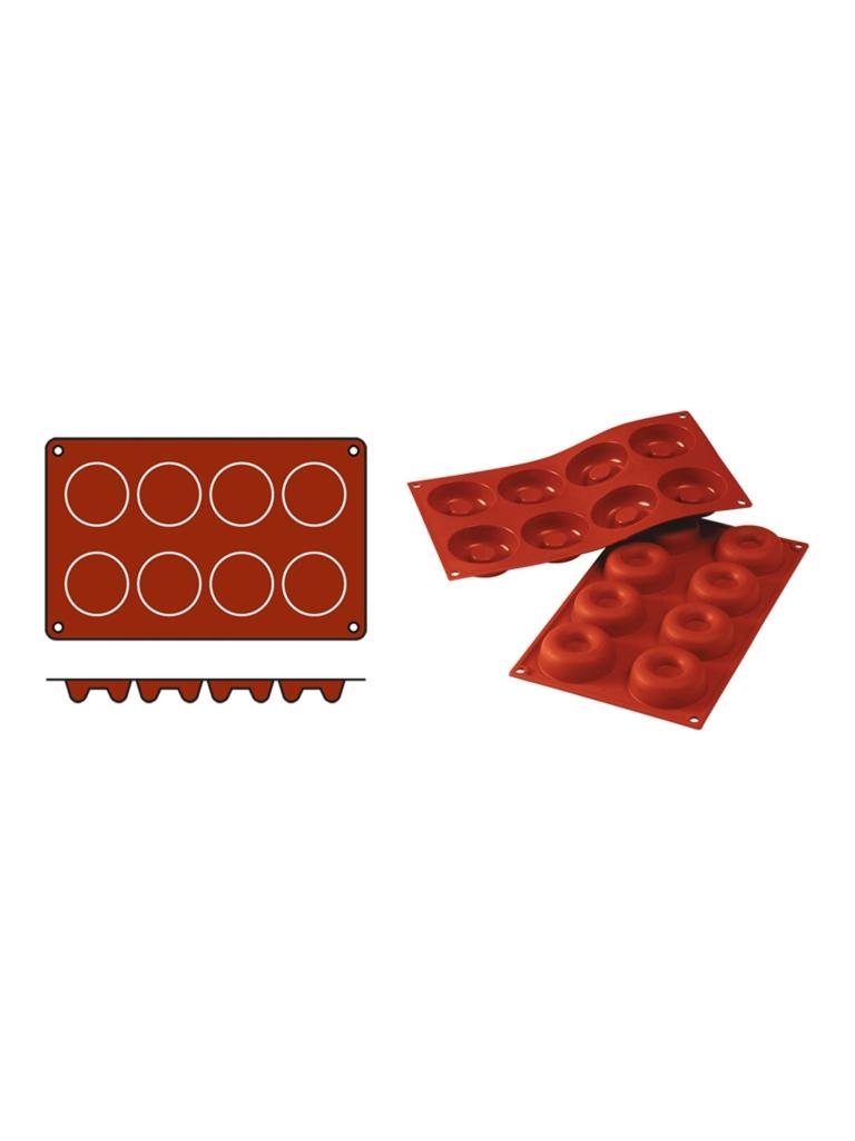 Tapis de cuisson Savarin-Medium - 0,22 KG - Silicone - Rouge - 0,05 Litre - -60°C / +230°C - Silikomart - 070059