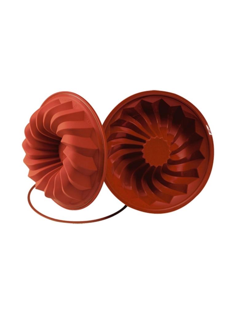 Moule à pâtisserie Savarin - 0,28 KG - Silicone - Rouge - 1,25 Litre - -60°C / +230°C - Silikomart - 070094