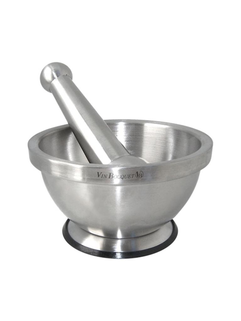 Mortier - H 8,5 CM - 0,53 KG - Ø15,5 CM - Inox - Vin Bouquet - 220015